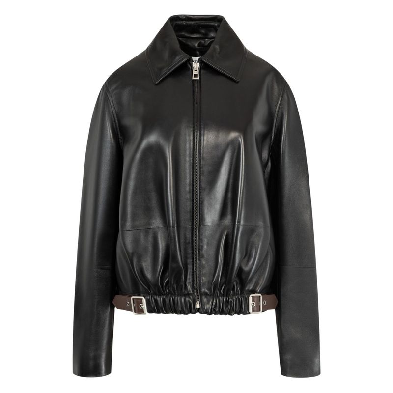 Loewe Women Leather Belted Jacket